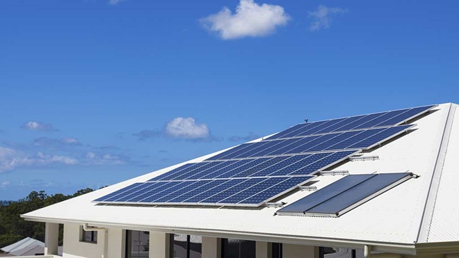 solar pv panels installed on an australian home